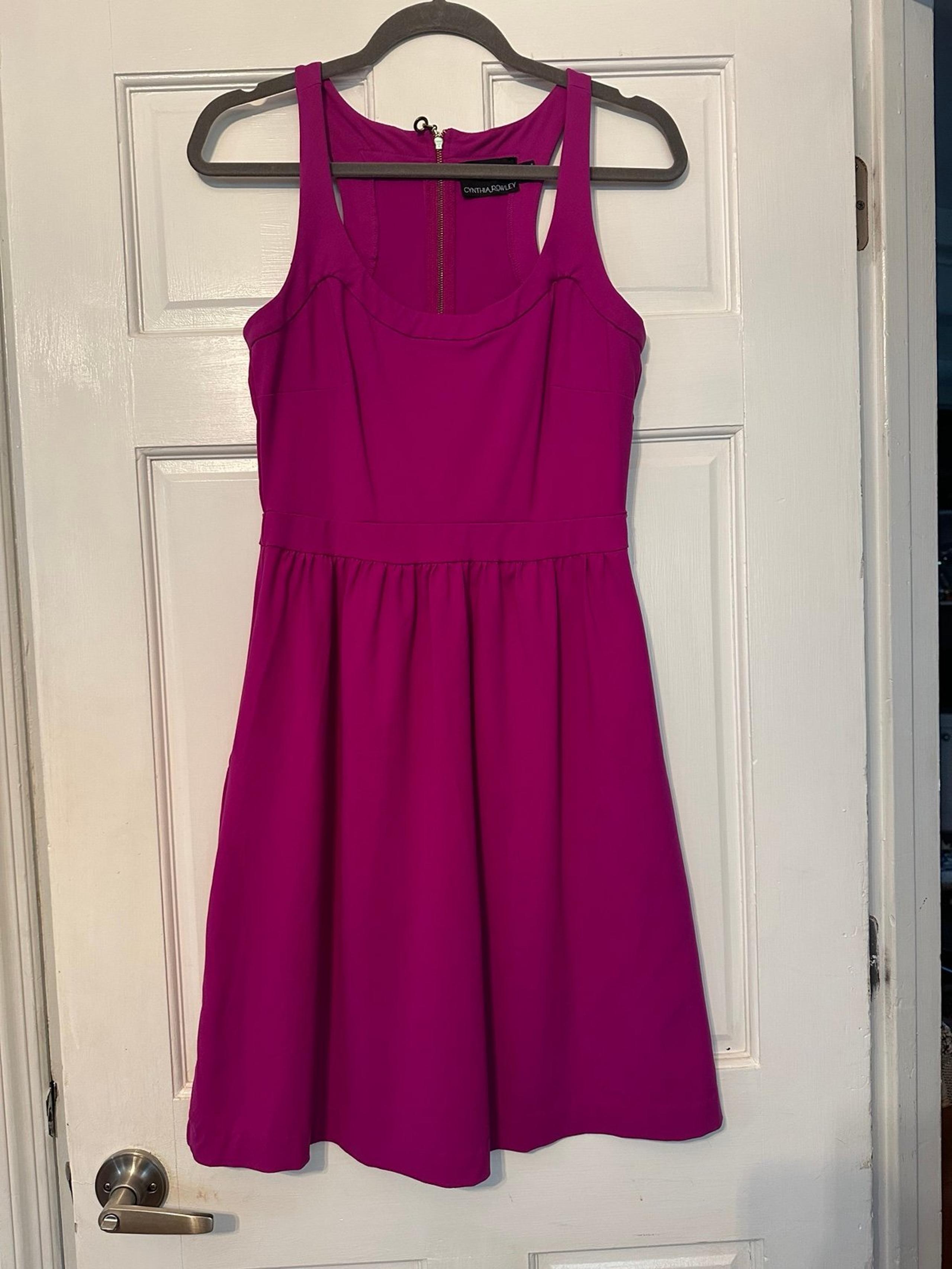 Cynthia rowley magenta sleeveless back zipper