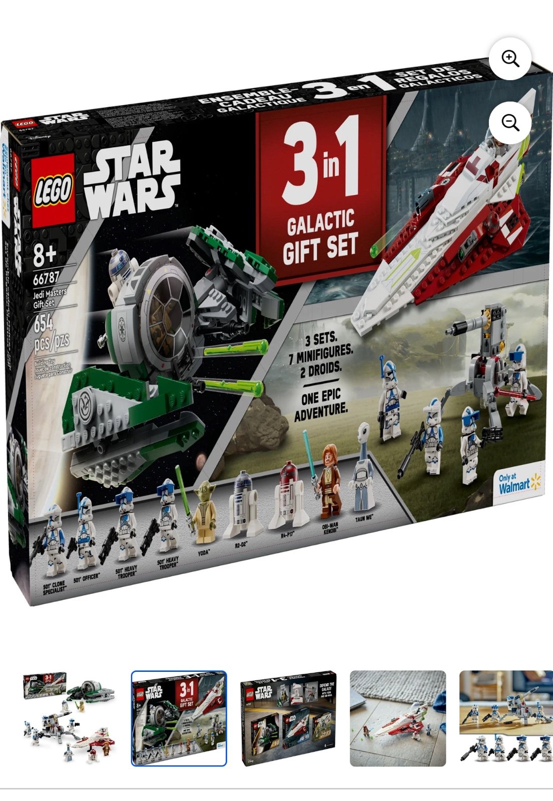 LEGO Star Wars Jedi Masters Gift Set (66787) 654 Pieces 8+ 3 In 1 Galactic Set