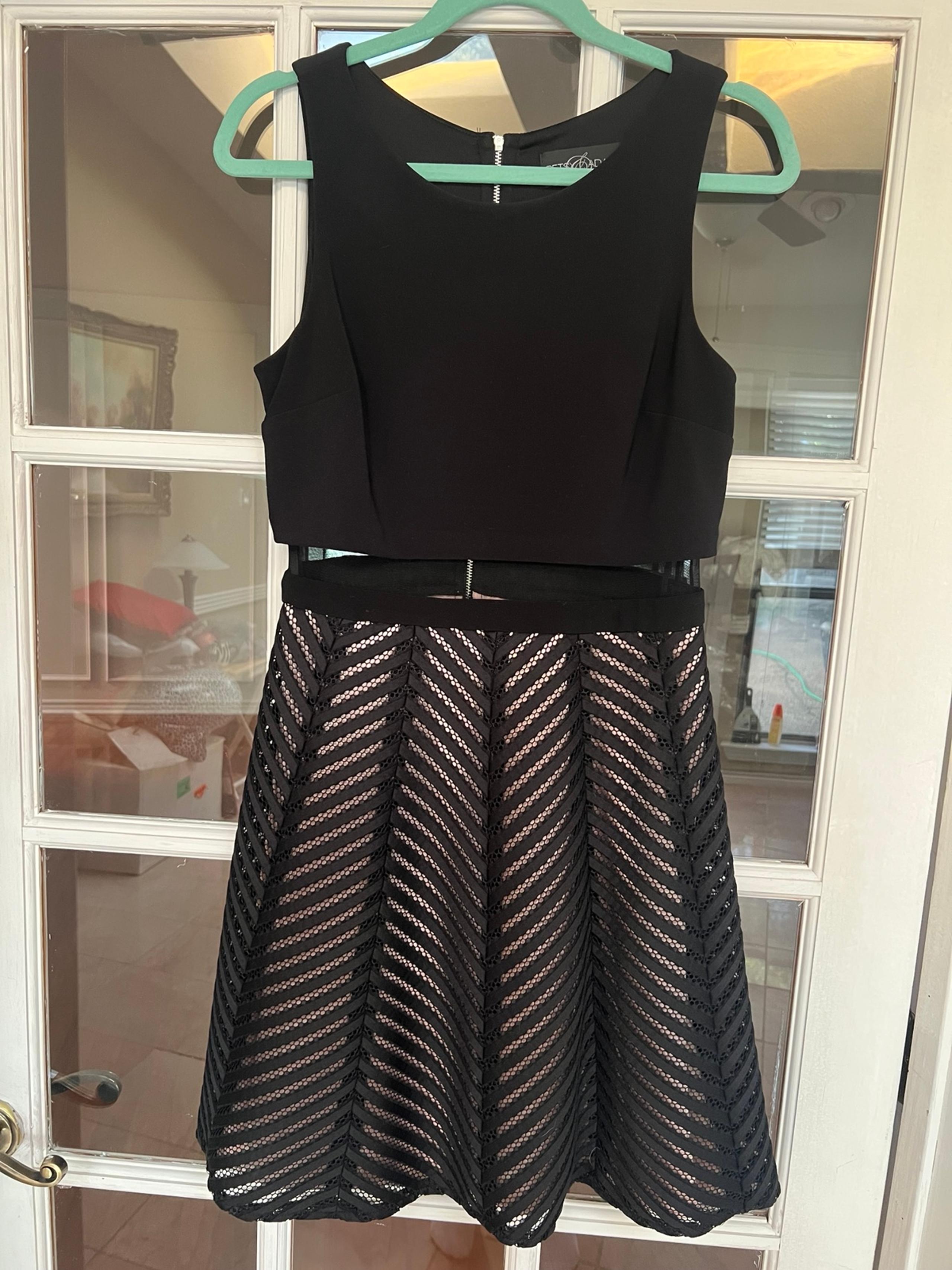 EUC Betsy & Adam Black Mesh Dress