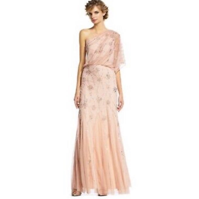 Adrianna papell blush dress