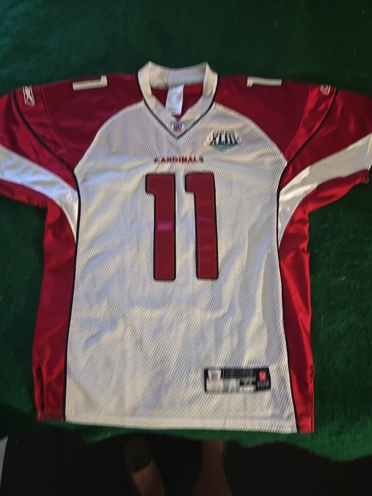Vtg. Reebok Arizona Cardinals Larry Fitzgerald Jersey Youth superbowl XLIII