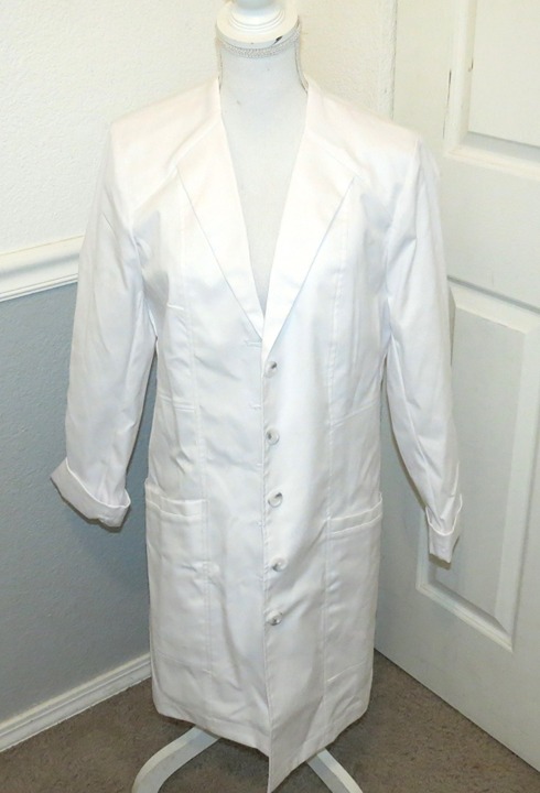 NWOT Womens MEDELITA VERA G. White Lab Coat Size 12 MSRP 178! Slim Fit 36 Long