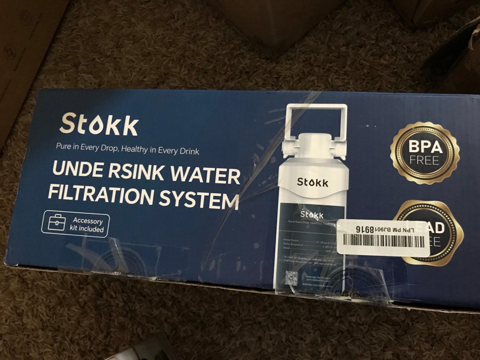Stokk UC50 Under Sink Water Filter, Reduces Lead, Chlorine, Bad Taste & Odor