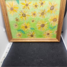 Sunflower Field Original Drawings Colored Pencil 8x10 inches