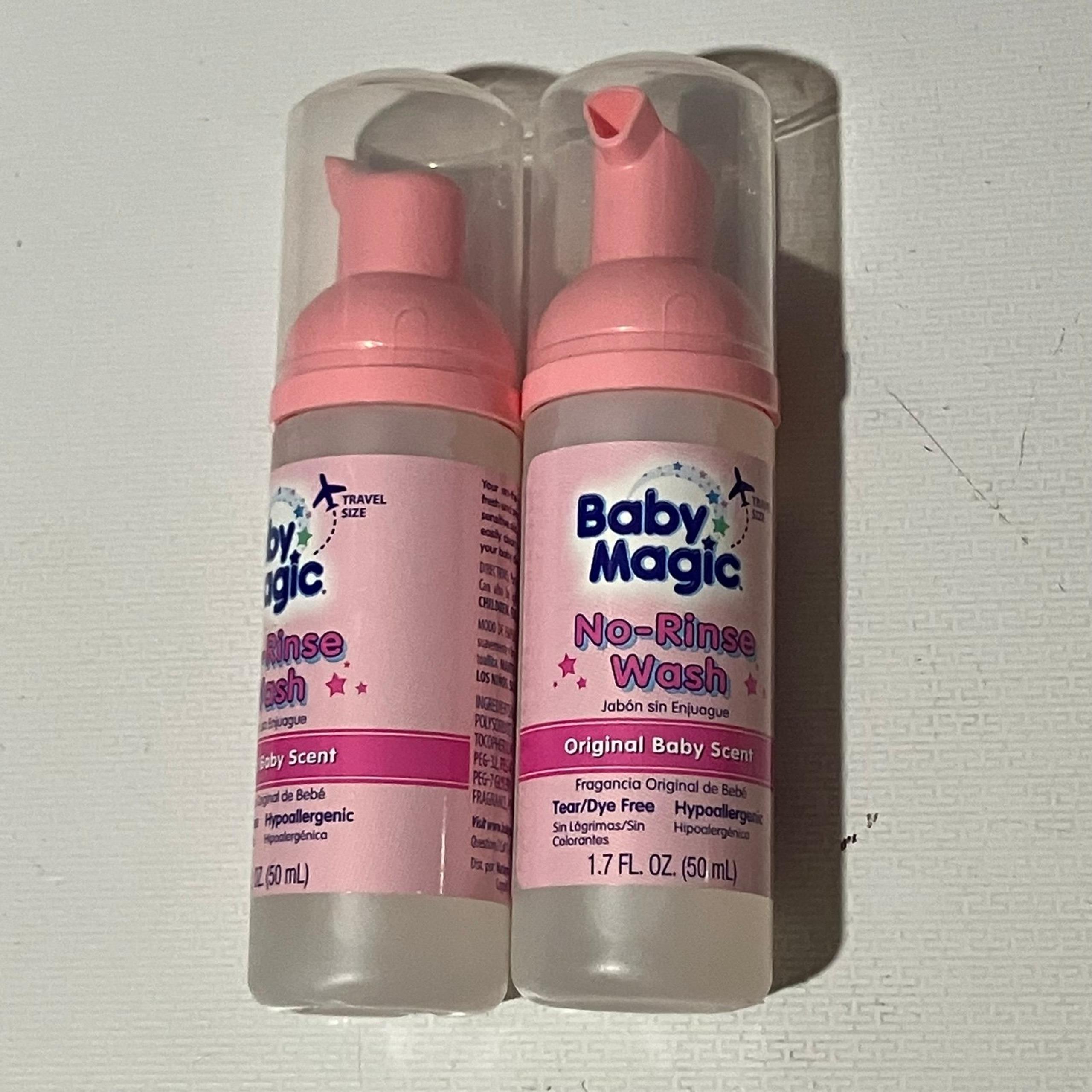 2 Baby Magic No-Rinse Wash 1.7oz Travel Size Discontinued New