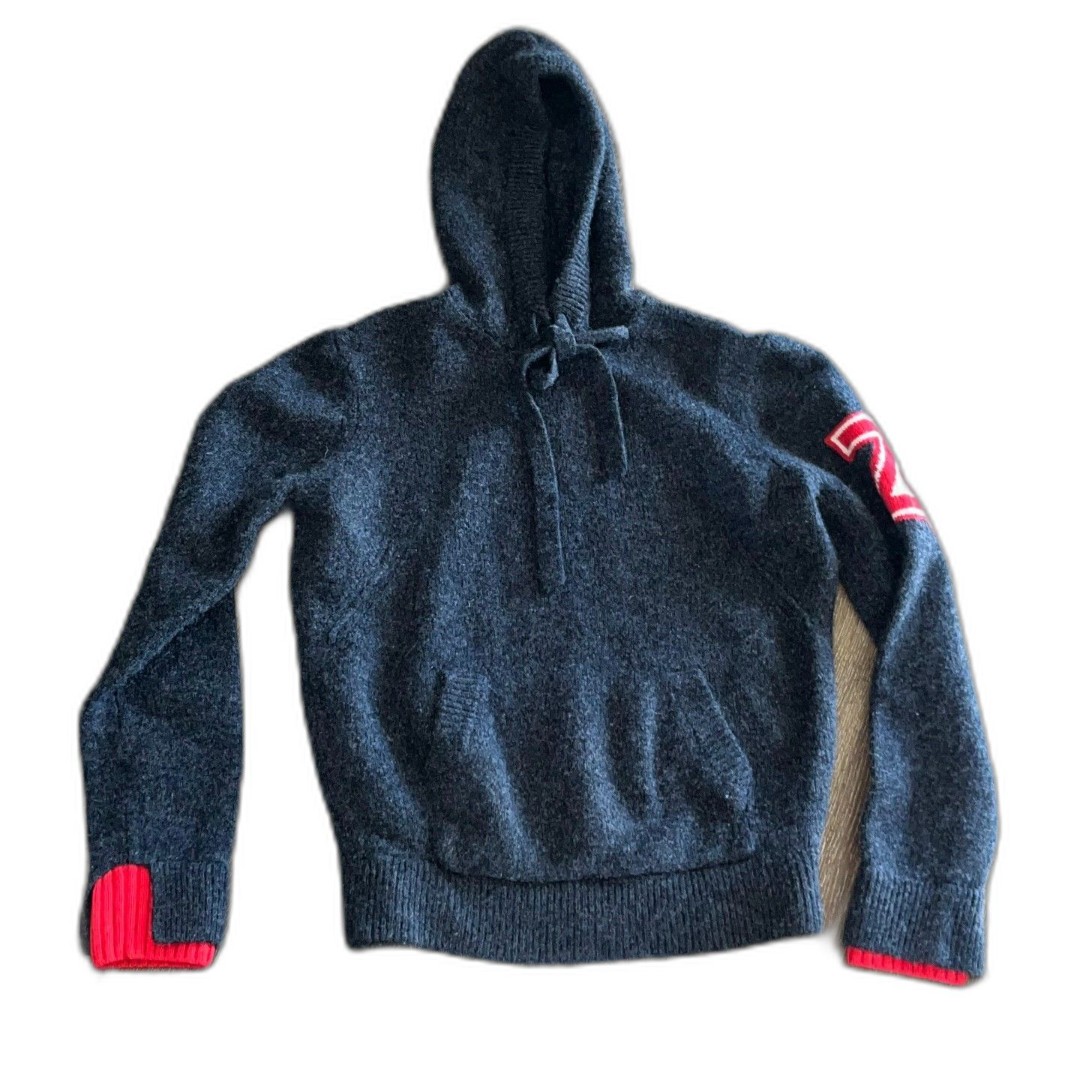 Zadig & Voltaire 100% Cashmere Pullover Hooded Sweater Women's Size Small Gray