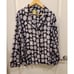 Shady Lady Long Sleeve Pajama Top In Black Diamond Print