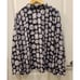 Shady Lady Long Sleeve Pajama Top In Black Diamond Print