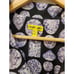 Shady Lady Long Sleeve Pajama Top In Black Diamond Print