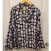Shady Lady Long Sleeve Pajama Top In Black Diamond Print