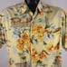 Vintage Speedo Hawaiian style floral yellow casual summer LG button-up shirt