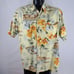 Vintage Speedo Hawaiian style floral yellow casual summer LG button-up shirt