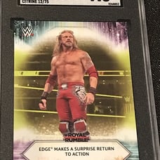 2021 Topps WWE Flagship Superstar Edge Legends #194 Citrine 12/75 SGC 9.5