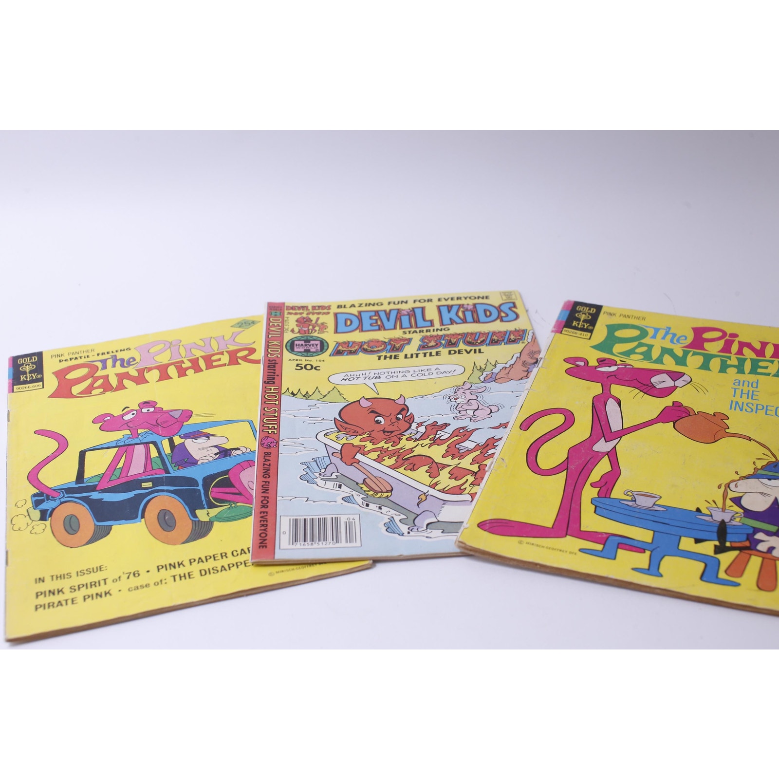 The Pink Panther and Devil Kids Comics Magazines, Set of 3, 1970s, M-11-09