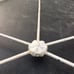 Antique Chippy White Metal Headboard Solid Cast Iron Flower Pattern Twin 1900s
