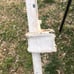 Antique Chippy White Metal Headboard Solid Cast Iron Flower Pattern Twin 1900s