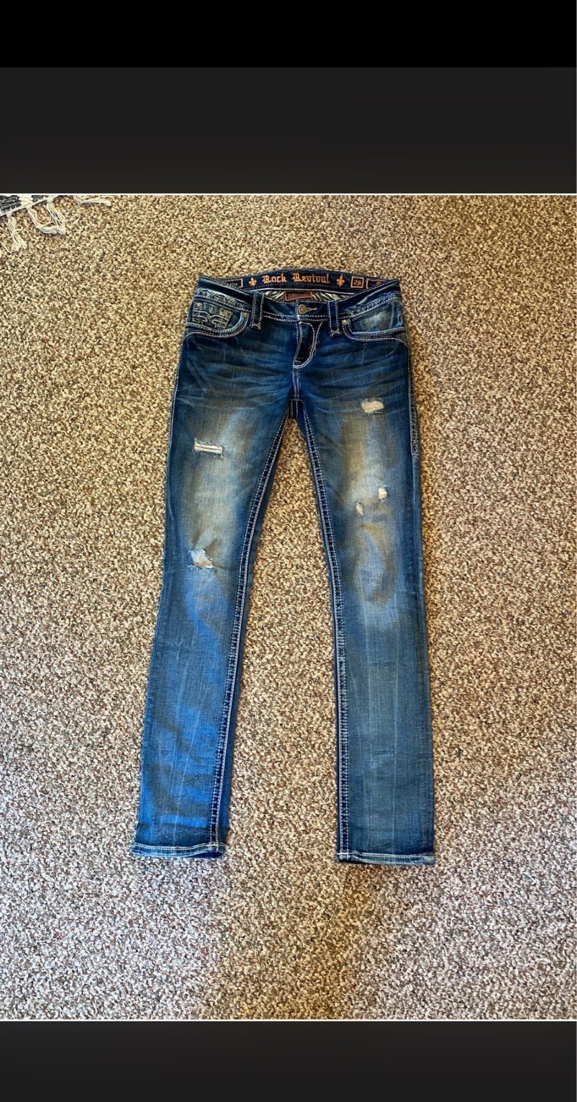 Rock revival mid rise tallis jeans 26