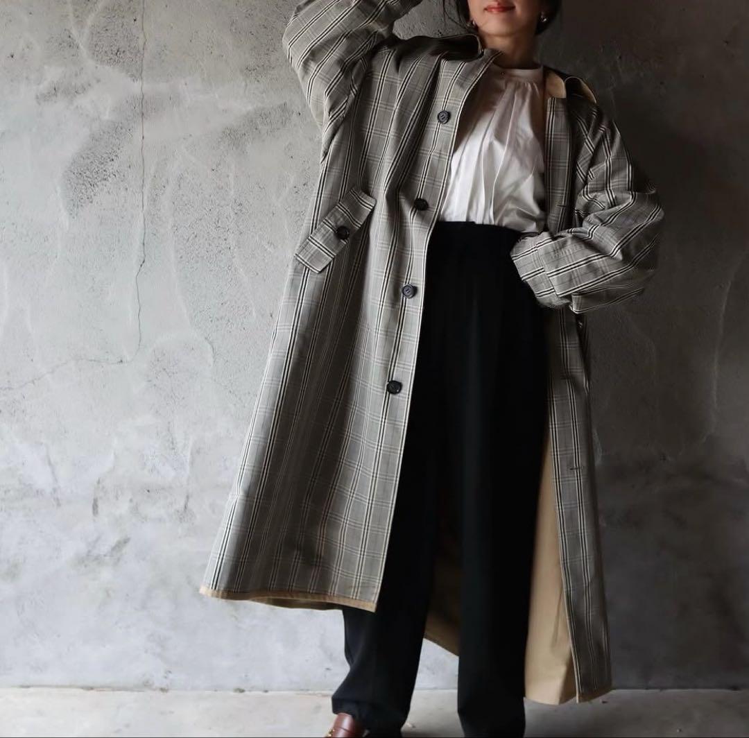 EPA Parisien Coat (Brown Check) Trench Coat