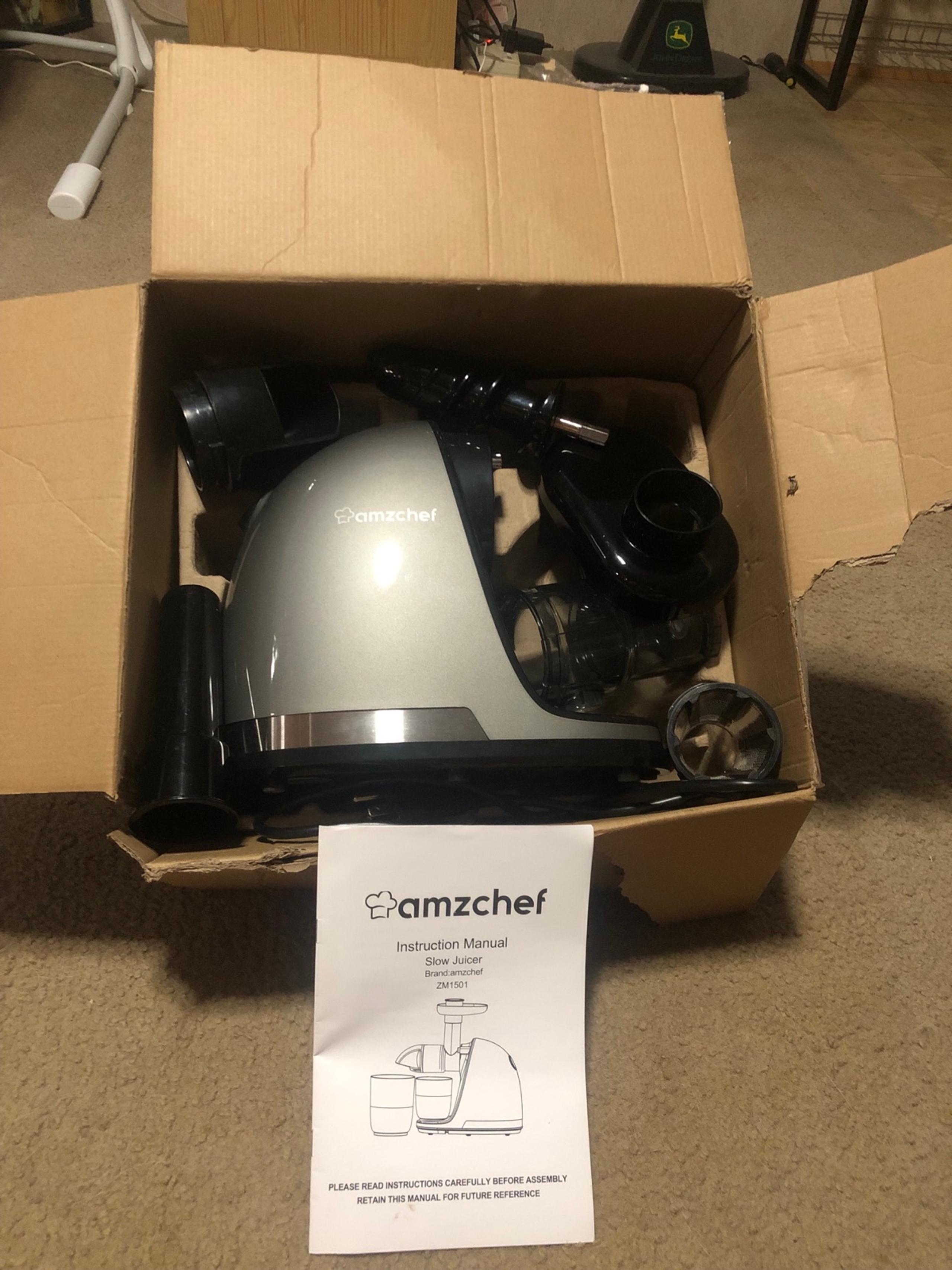 AMZCHEF Slow Masticating Juicer Extractor Professional Machine ZM1501 Grey