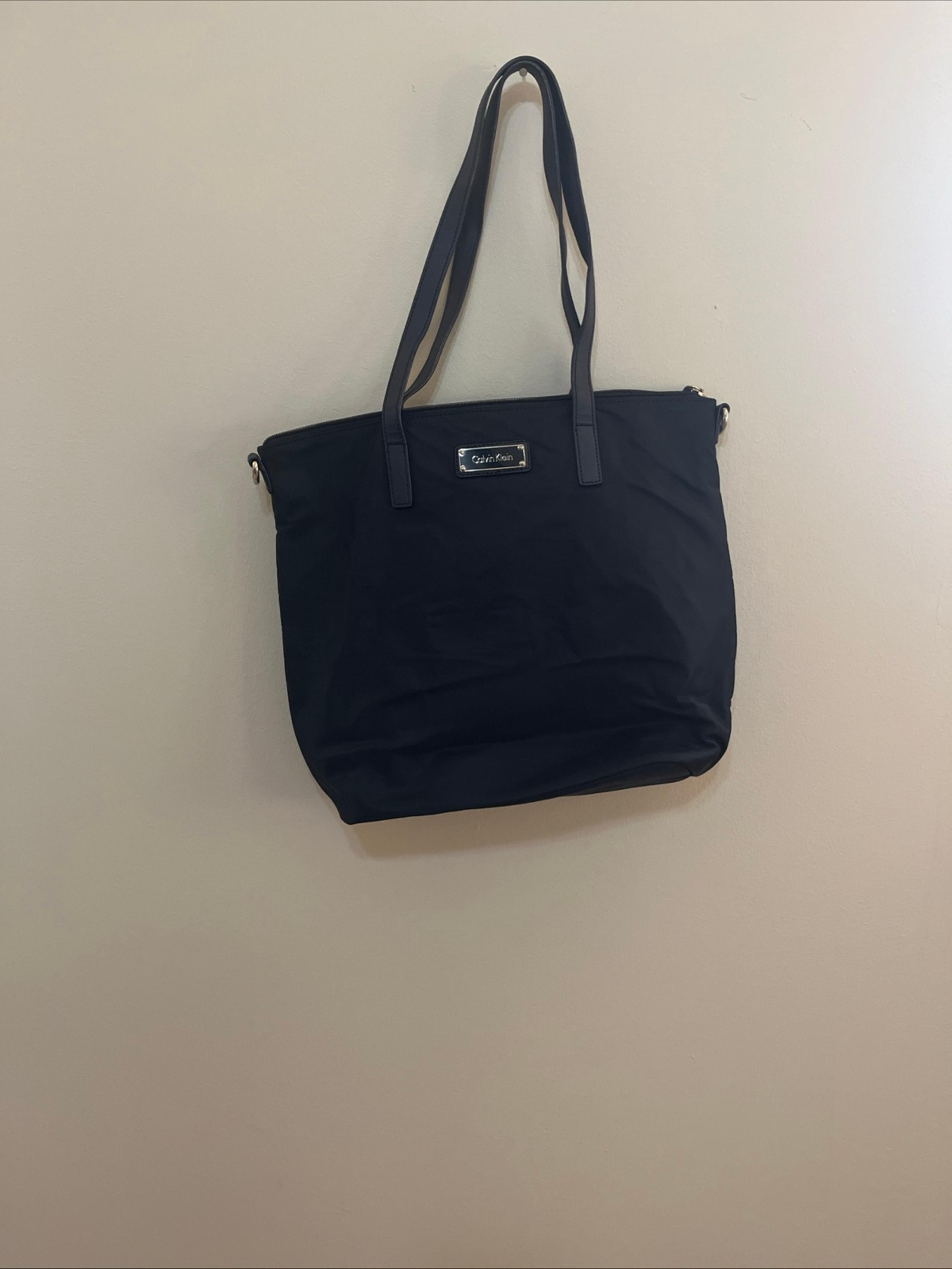 Calvin Klein Tote Bag Carry On Shoulder Purse Overnight  Blue Zipper