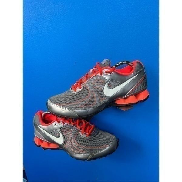 Nike Womens Size 9 Reax Running Shoes Gray 525755-003 Mesh Lace Up Sneakers
