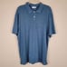 Sandro Paris Size XXL Beach Linen Polo Shirt Short Sleeve Blue Teal