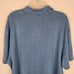 Sandro Paris Size XXL Beach Linen Polo Shirt Short Sleeve Blue Teal