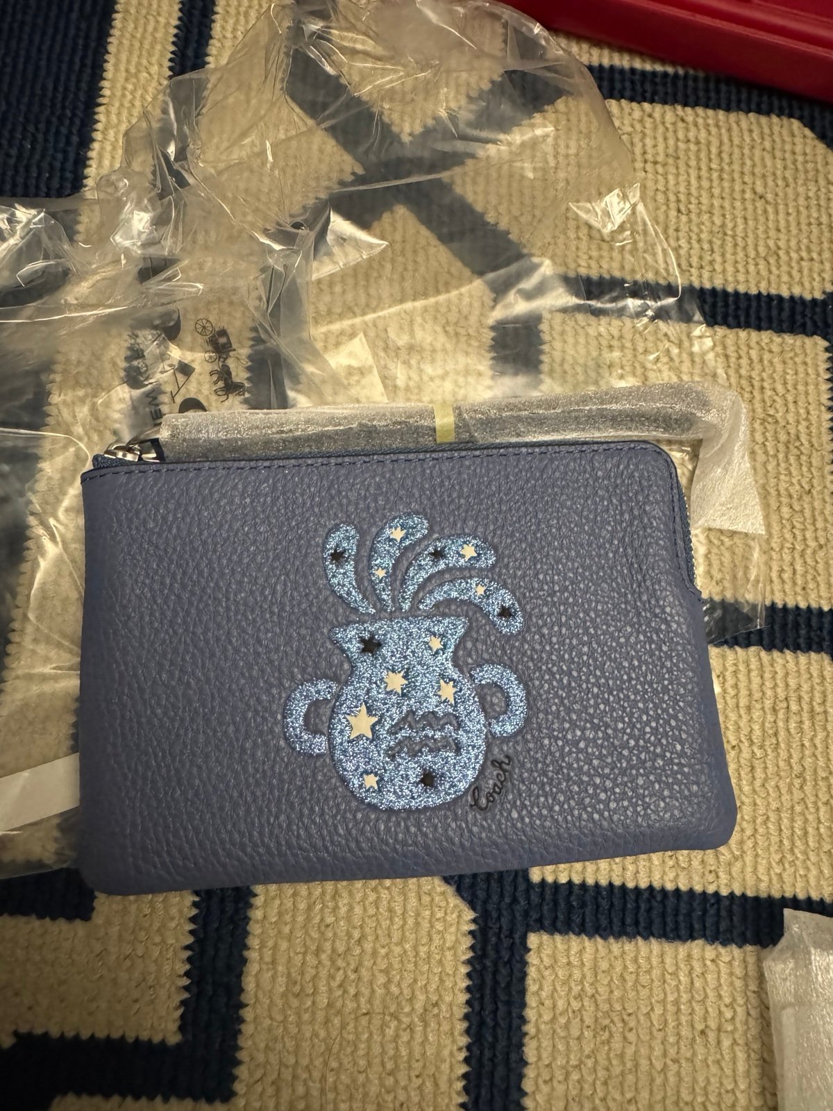 Coach Aquarius Zodiac Sign Wristlet