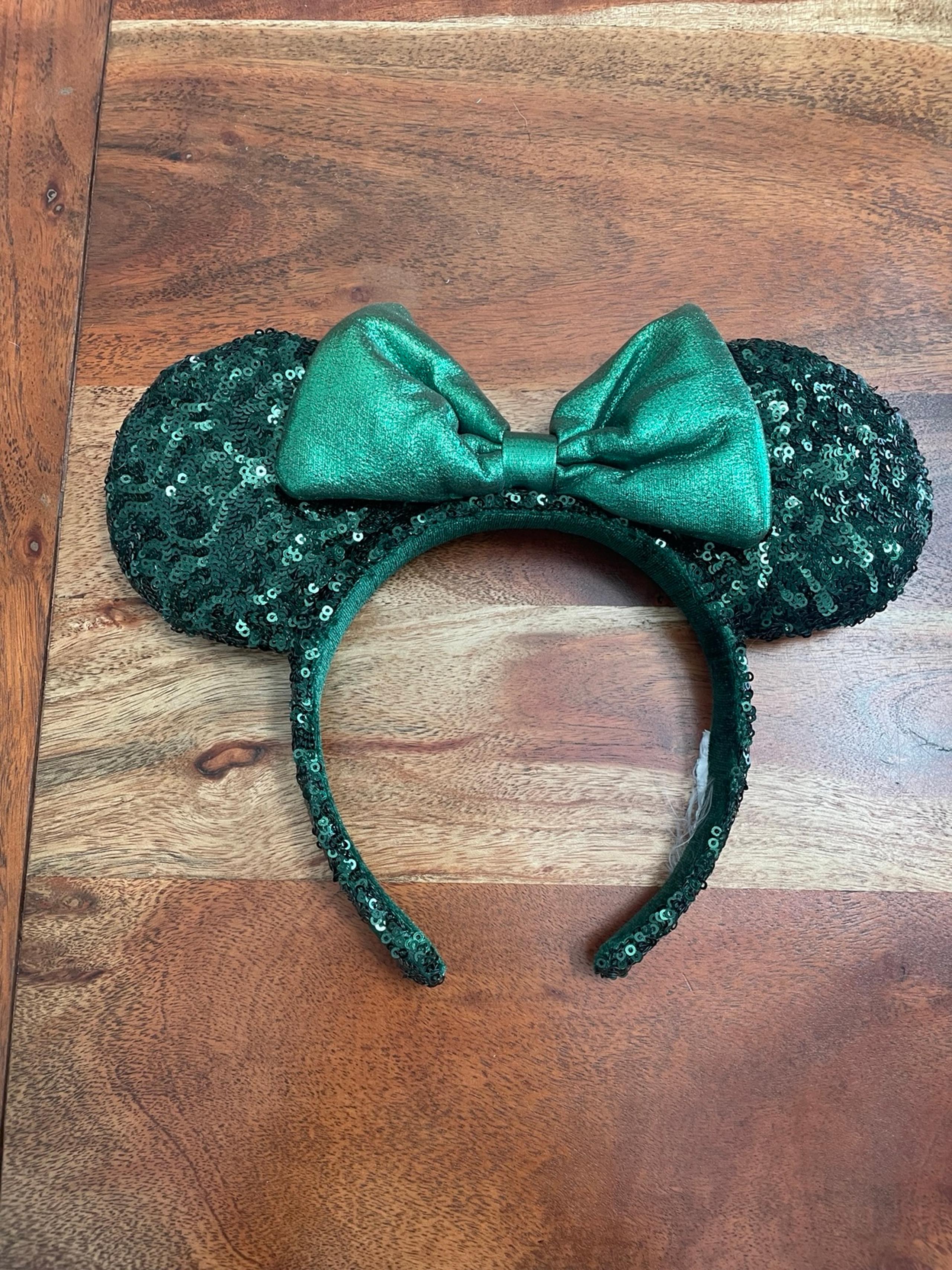 Disney Green Sequin Minnie Mouse Ears Headband