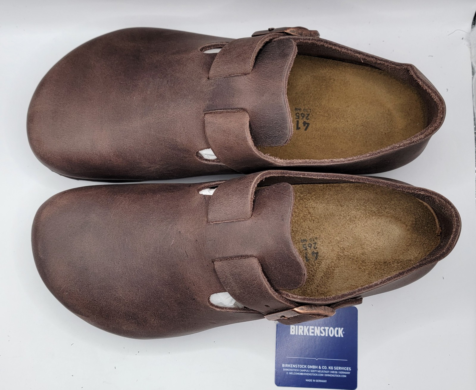 Birkenstock london bs waxy leather Habana Color regular wide