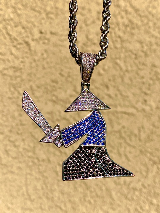 14K White Gold Filled 'Samurai Warrior'