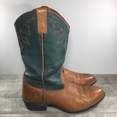 Ariat 34289 ATS Technology Green Leather Cowboy Western Men’s Boots Size 12