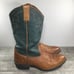 Ariat 34289 ATS Technology Green Leather Cowboy Western Men’s Boots Size 12