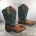 Ariat 34289 ATS Technology Green Leather Cowboy Western Men’s Boots Size 12