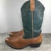Ariat 34289 ATS Technology Green Leather Cowboy Western Men’s Boots Size 12