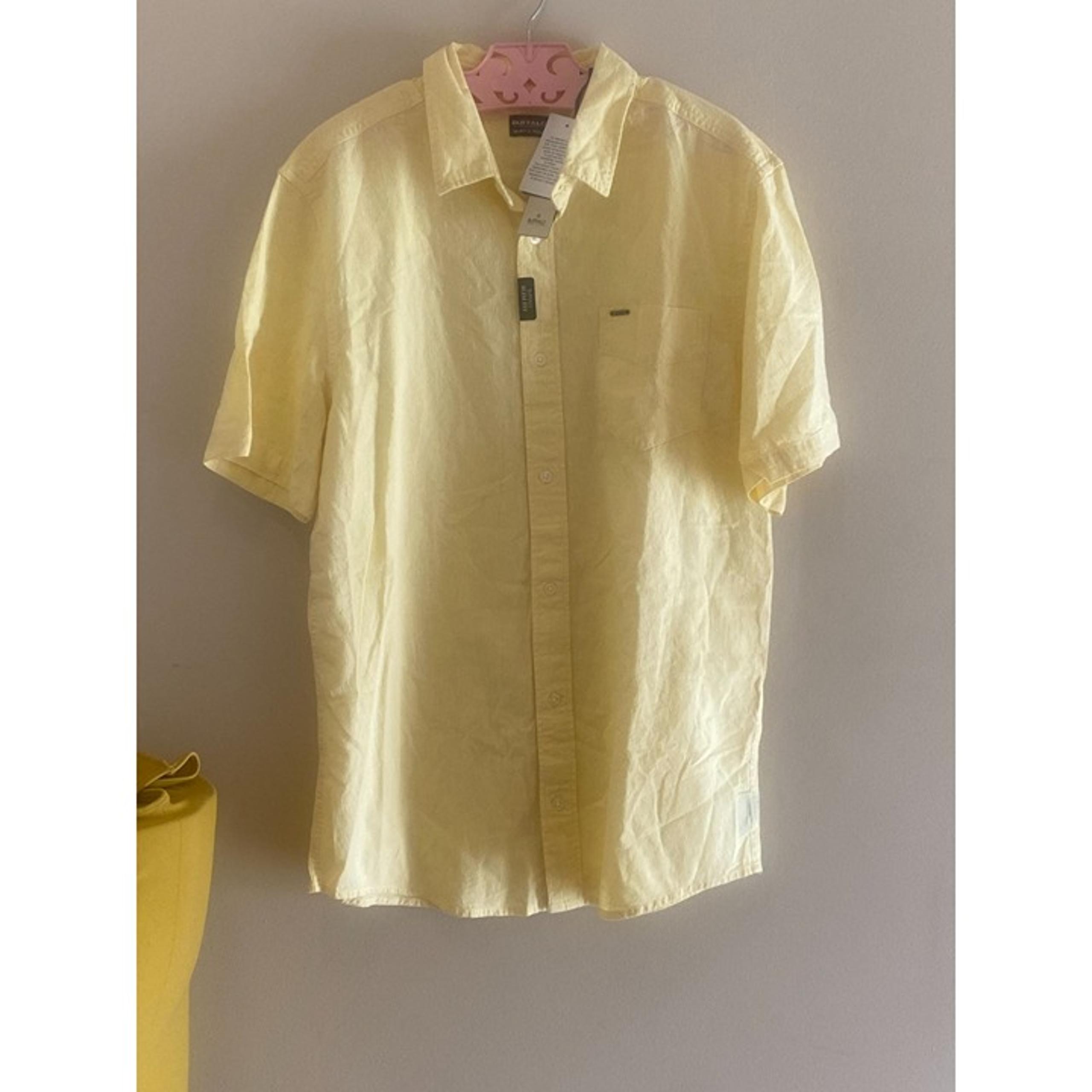 New Men's Yellow Button Down Shirt by Buffalo David Bitton Size Large