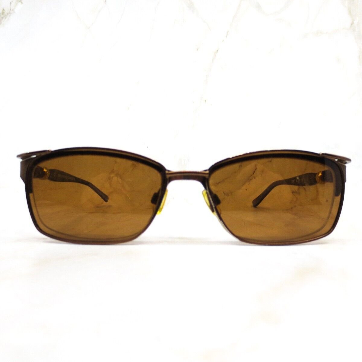 Easyclip Patented Sunglasses Frame EC973 Women's Brown Half Rim Metal 54-17-135