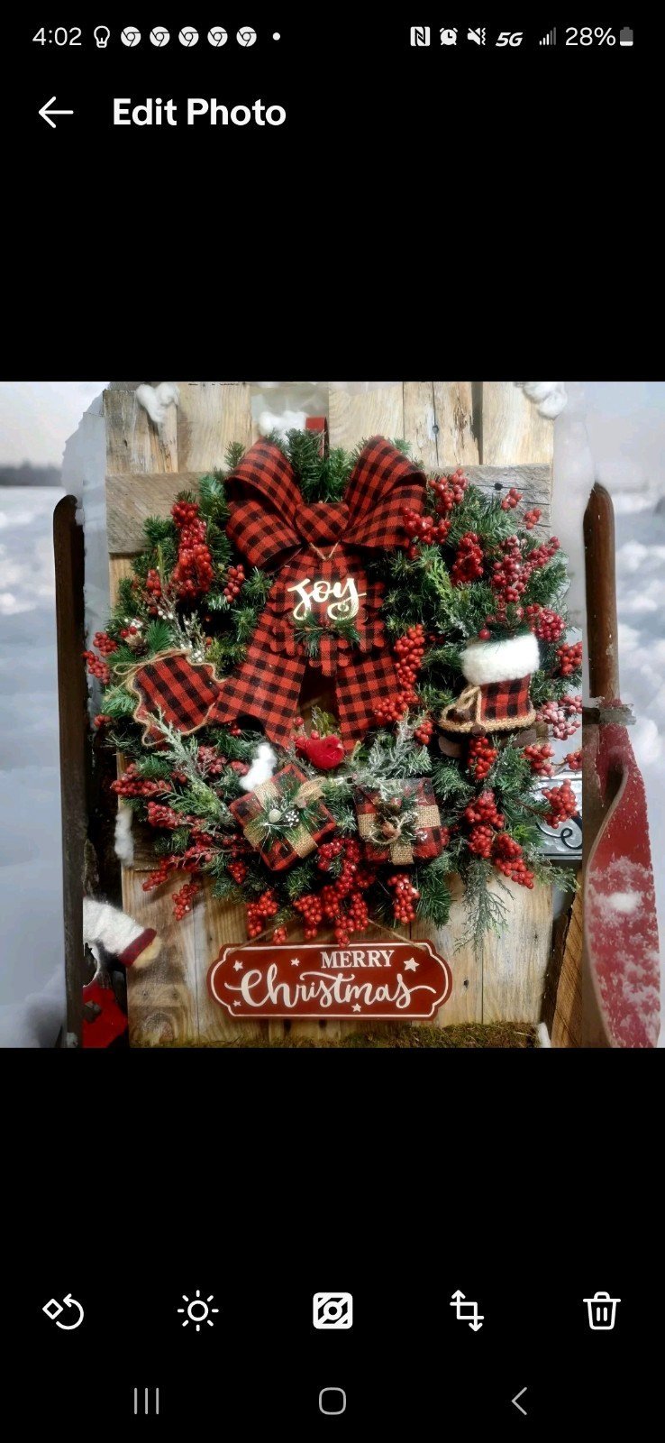 Handmade Christmas wreath