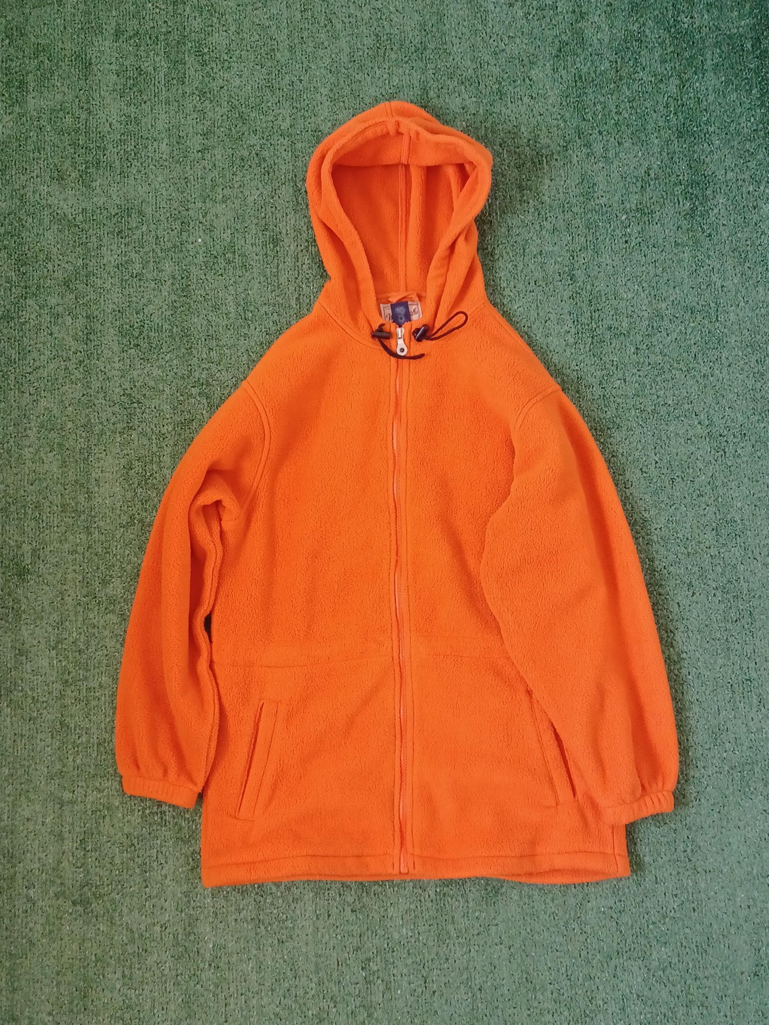 Woolrich Orange Zip Up Hoodie Size XL