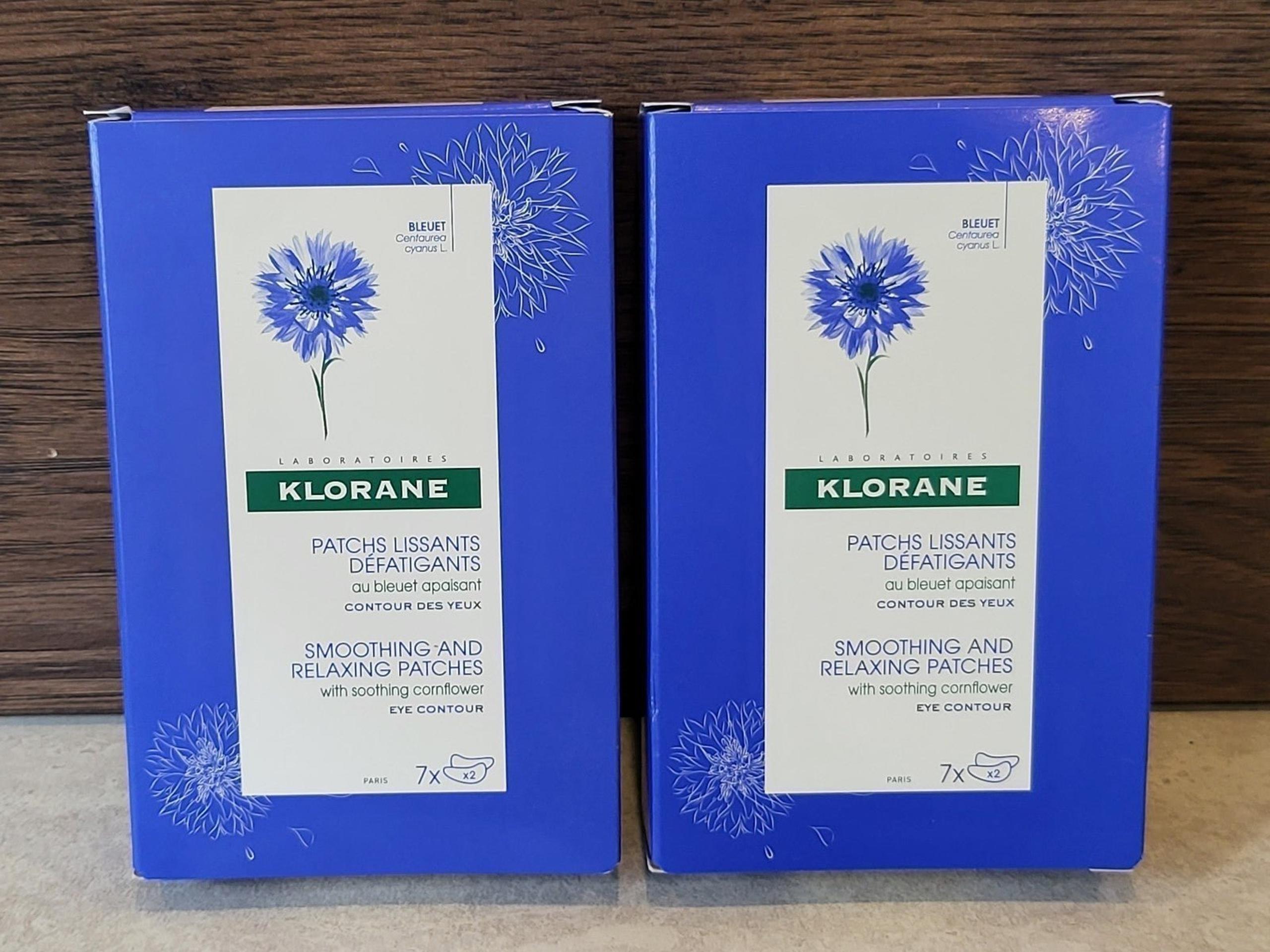 2 boxes Klorane Smoothing & Relaxing Eye Patches