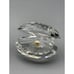 SWAROVSKI CRYSTAL FACETED CLAMSHELL WITH PEARL FIGURINE ~ SWAN MARK