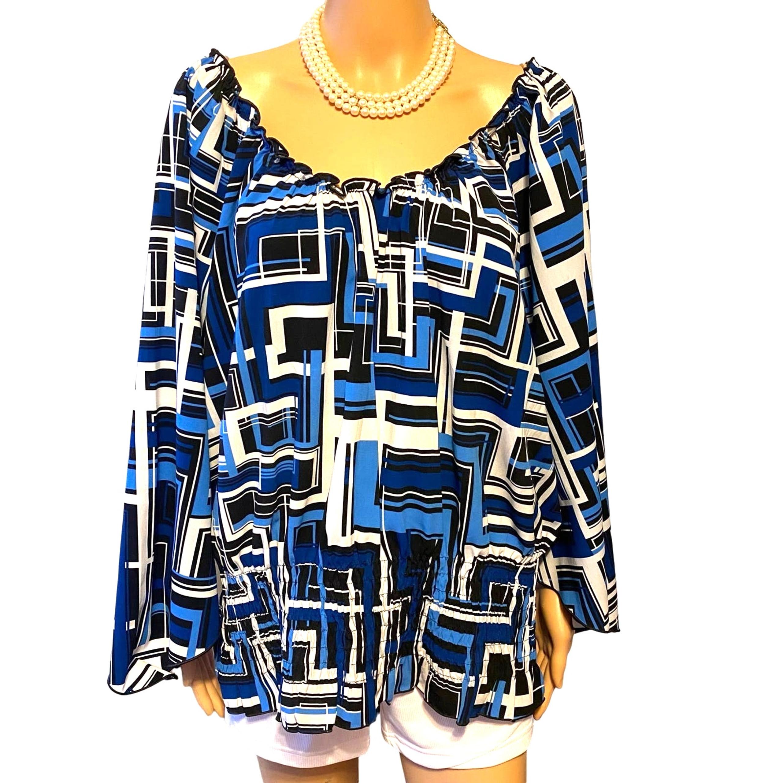 Fashion Bug Stretch Off Shoulder Boho Top Blouse Women Plus Size 3X Cottagecore
