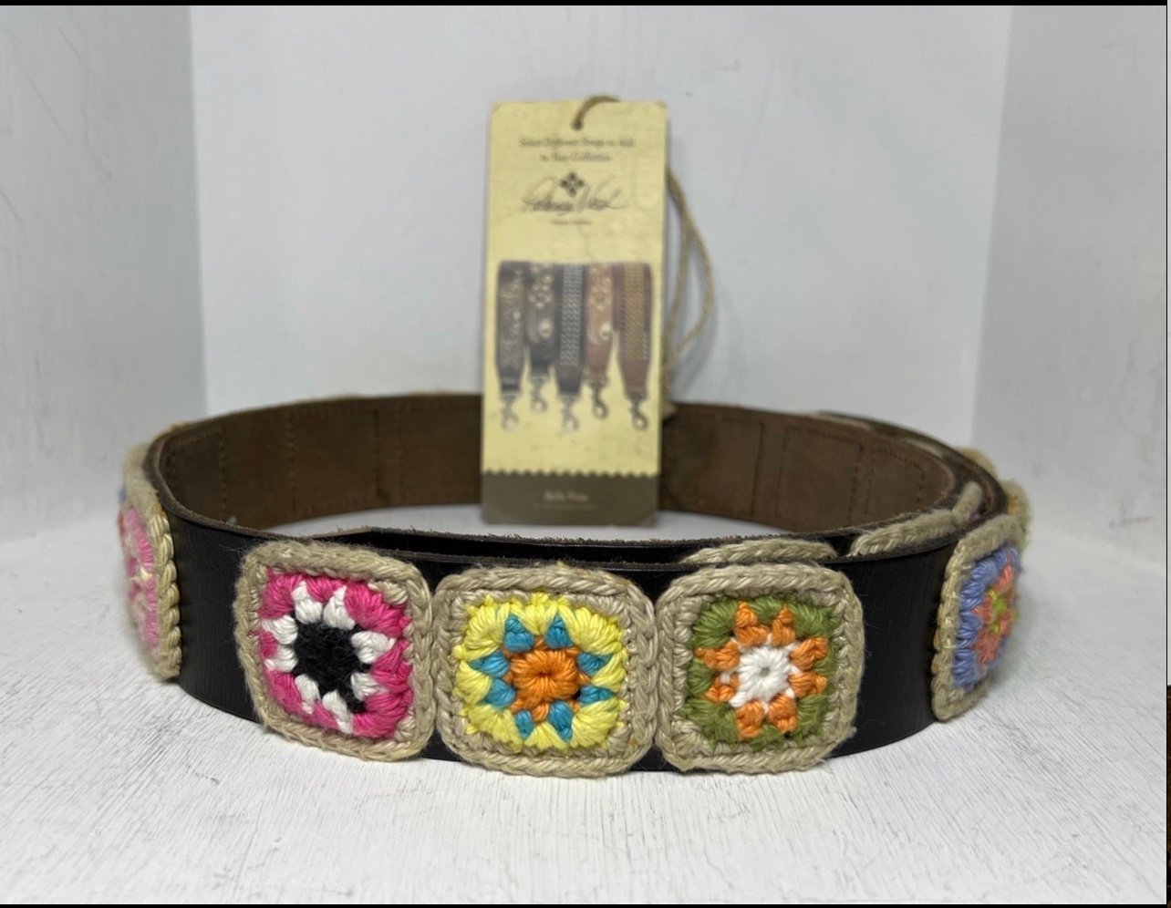 Patricia Nash Bella Vista Knit Square Black Multi Guitar Purse Strap