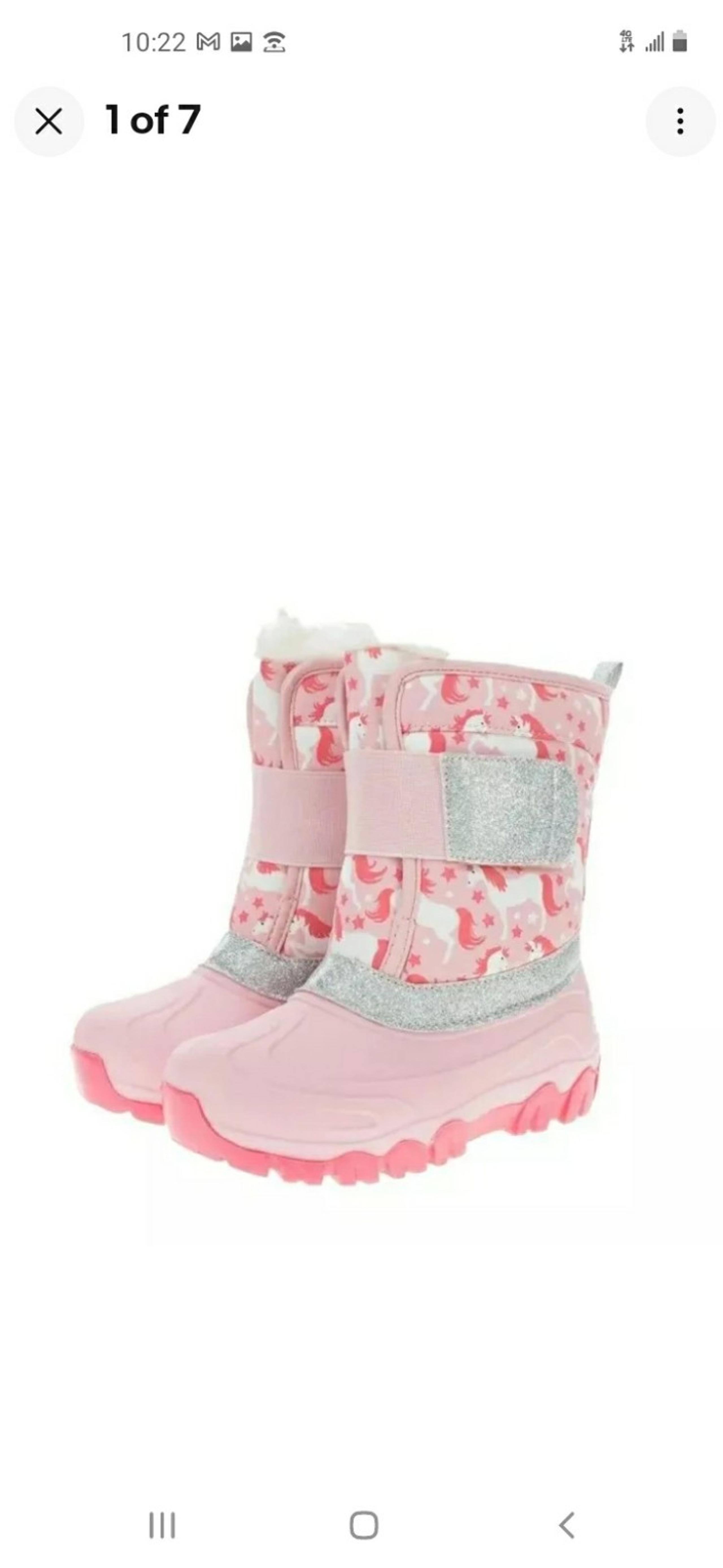 Girl's Member's Mark Snow Boots size 9/10 Pink Horses NWT