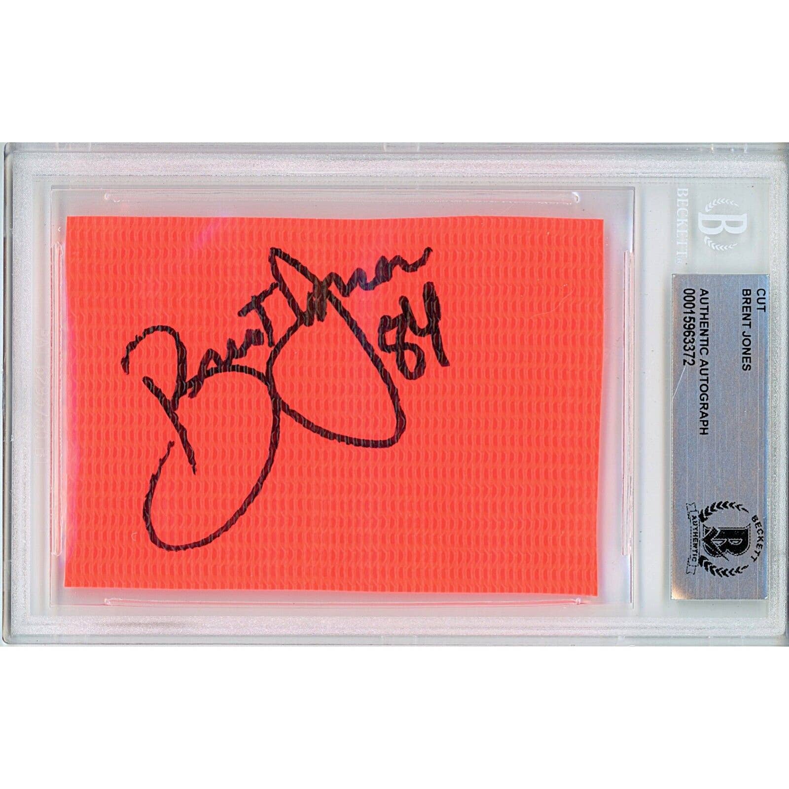 Brent Jones Signed Football Pylon, Beckett Authenticated, San Francisco 49ers
