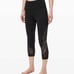 Lululemon Wunder Under Crop 21” Lace Leggings Black Size 10