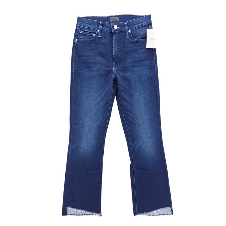NWT MOTHER The Insider Crop Step Fray Jeans Tongue and Chic Frayed Raw Hem Sz 27