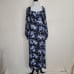Free People Jaymes Black Combo Floral Smocked Long Sleeve Maxi Dress XS