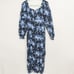 Free People Jaymes Black Combo Floral Smocked Long Sleeve Maxi Dress XS