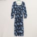 Free People Jaymes Black Combo Floral Smocked Long Sleeve Maxi Dress XS
